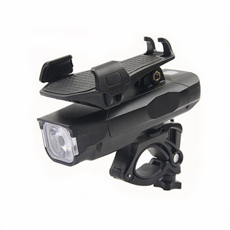 500LM Bicycle Light Mobile Phone Holder Multi-Function Riding Front Light With Horn, 4000 mAh (Black), 4000 mAh (Black Red), 4000 mAh (Black Blue), 4000 mAh (Black Orange), 2400 mAh (Black Red), 2400 mAh (Black Blue), 2400 mAh (Black Orange)           ... - WAYBIKER
