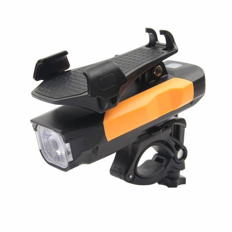 500LM Bicycle Light Mobile Phone Holder Multi-Function Riding Front Light With Horn, 4000 mAh (Black), 4000 mAh (Black Red), 4000 mAh (Black Blue), 4000 mAh (Black Orange), 2400 mAh (Black Red), 2400 mAh (Black Blue), 2400 mAh (Black Orange)           ... - WAYBIKER