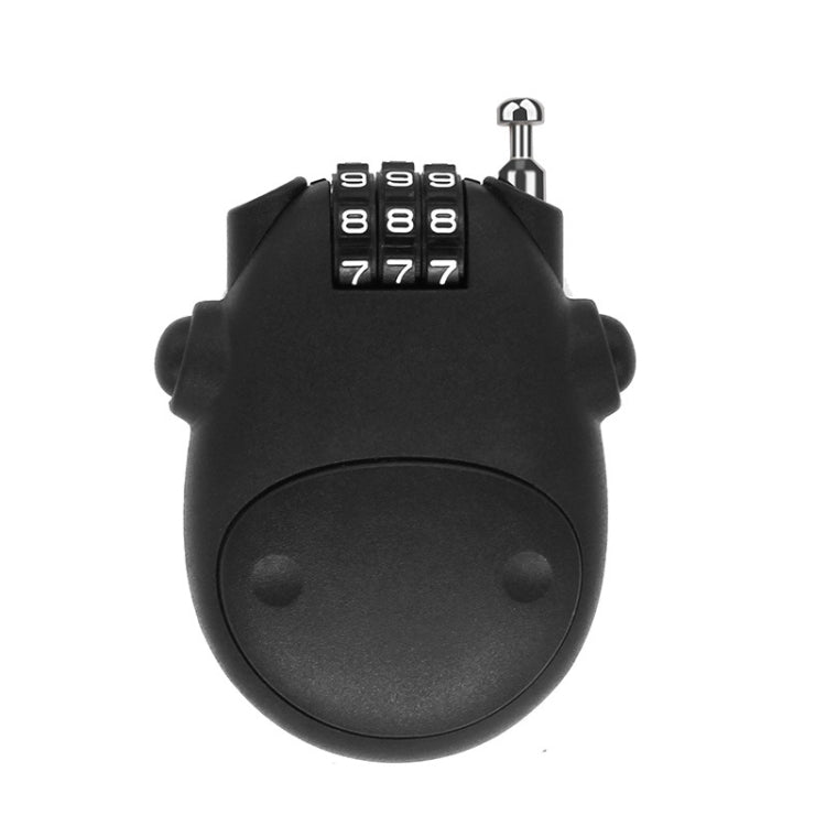 Portable Bicycle Motorcycle Anti-Theft Lock Telescopic Wire Lock Cartoon Cow Password Lock, Cow Password Lock(Black), Cow Password Lock(Silver) - WAYBIKER