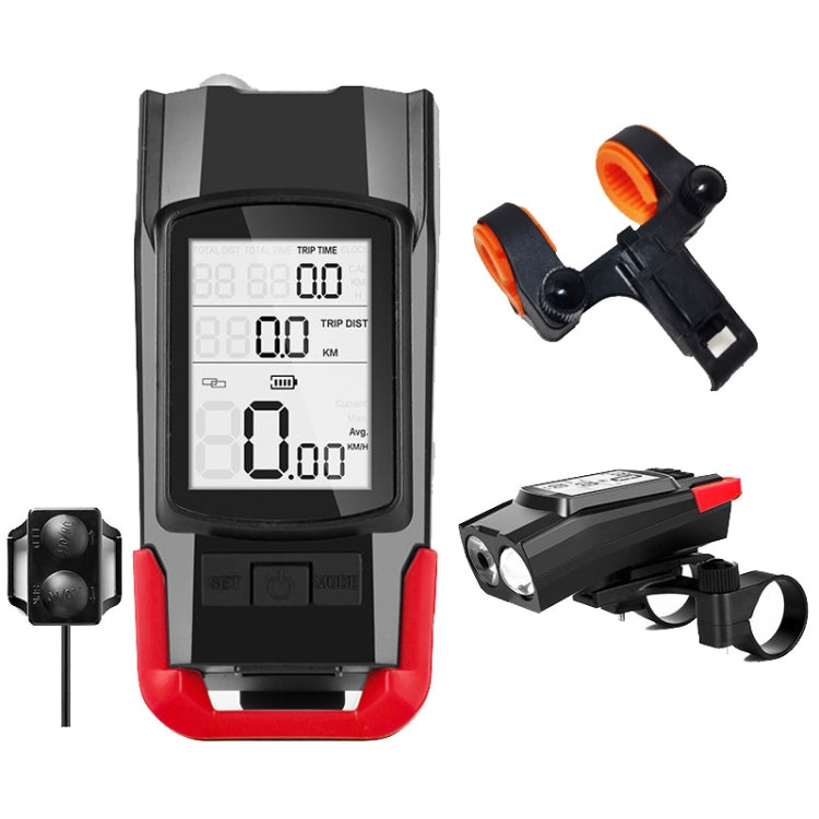 3 In 1 Wireless Bicycle Code Meter Lamp Strong Light Front Light, Red, Green, Blue, Black, Upgrade Floating (Red), Upgrade Floating (Green), Upgrade Floating (Blue), Upgrade Floating (Black), Red Upgrade Floating + Tail Light                           ... - WAYBIKER