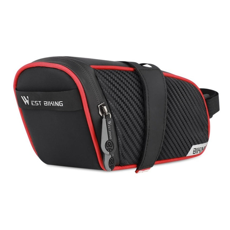 WEST BIKING Bicycle Waterproof Tail Bag Mountain Bike Riding Equipment Saddle Bag, Small Black Red , Small Black Gray , Large Black Red , Large Black Gray