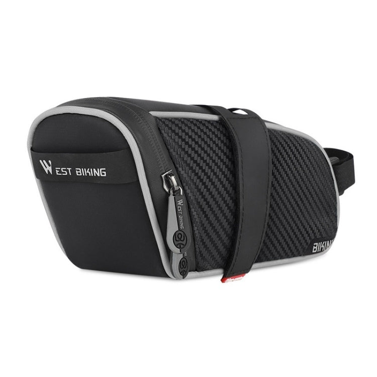 WEST BIKING Bicycle Waterproof Tail Bag Mountain Bike Riding Equipment Saddle Bag, Small Black Red , Small Black Gray , Large Black Red , Large Black Gray