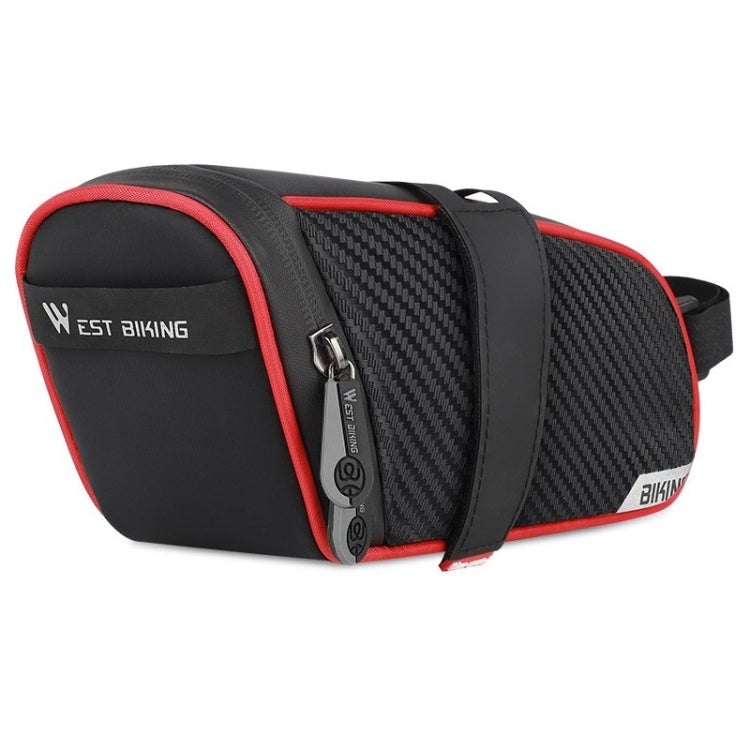 WEST BIKING Bicycle Waterproof Tail Bag Mountain Bike Riding Equipment Saddle Bag, Small Black Red , Small Black Gray , Large Black Red , Large Black Gray