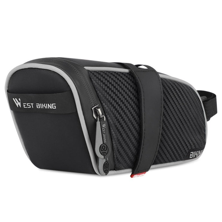 WEST BIKING Bicycle Waterproof Tail Bag Mountain Bike Riding Equipment Saddle Bag, Small Black Red , Small Black Gray , Large Black Red , Large Black Gray
