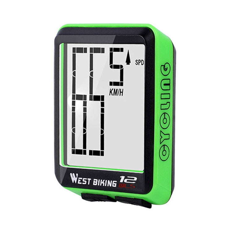 WEST BIKING Mountain Road Bike Wireless Big Character Table Big Screen Waterproof Night Light Speed Speedometer, Night Light Speed Speedometer(Green), Night Light Speed Speedometer(Black), Night Light Speed Speedometer(Red)                             ... - WAYBIKER