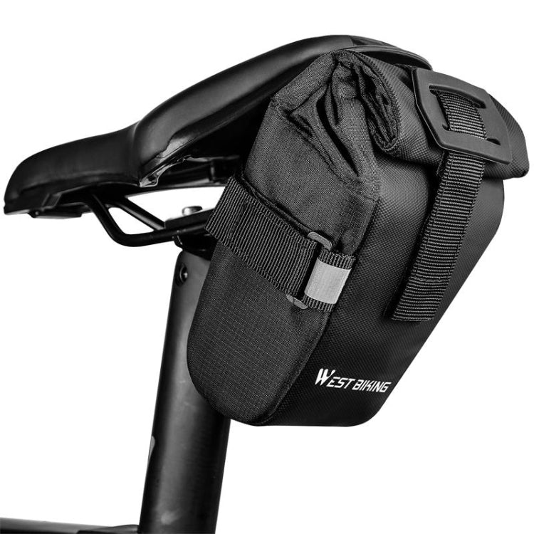 WEST BIKING YP0707249 Bicycle Folding Tail Bag Riding Equipment, YP0707249 Black , YP0707249 Gray