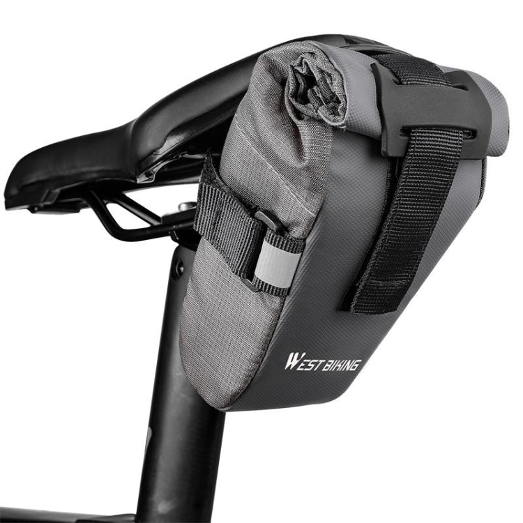 WEST BIKING YP0707249 Bicycle Folding Tail Bag Riding Equipment, YP0707249 Black , YP0707249 Gray