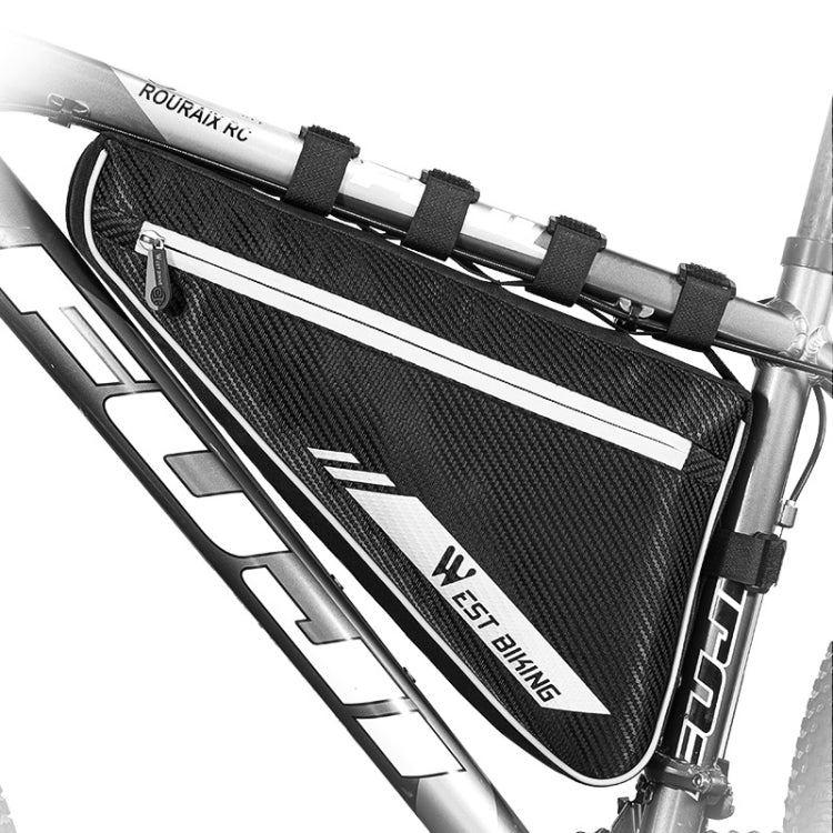 WEST BIKING YP0707254 4L Bicycle Triangle Bag Mountain Bike Large Capacity Front Beam Reflective Waterproof Bag Riding Equipment, YP0707254
