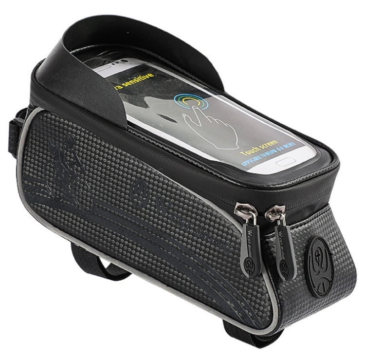 West Biking 1.5l Bicycle Anti-Light Bag Riding Front Bag Mobile Phone Bag Boarding Bag Waterproof Bag, YP0707205