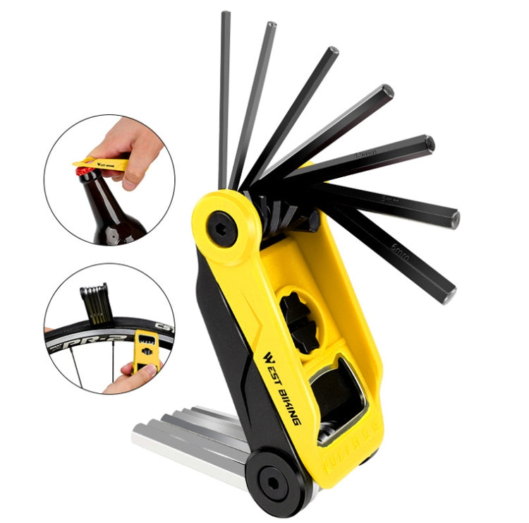 West Biking 16 In 1 Bicycle Repair Tool Multi-Function Wrench Hex Tool Riding Equipment, West Biking 16 In 1 Black Yellow , West Biking 16 In 1 Black Red