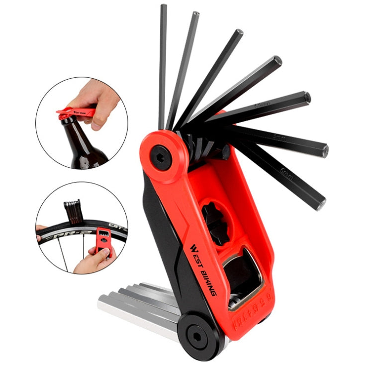 West Biking 16 In 1 Bicycle Repair Tool Multi-Function Wrench Hex Tool Riding Equipment, West Biking 16 In 1 Black Yellow , West Biking 16 In 1 Black Red