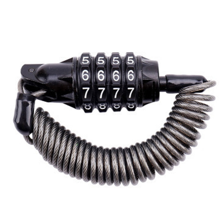 2pcs Bicycle Lock Wire Chain Lock Mountain Bike Motorcycle Anti-Theft Password Lock Luggage Lock 1.8m Four-digit Password With Cloth Bag