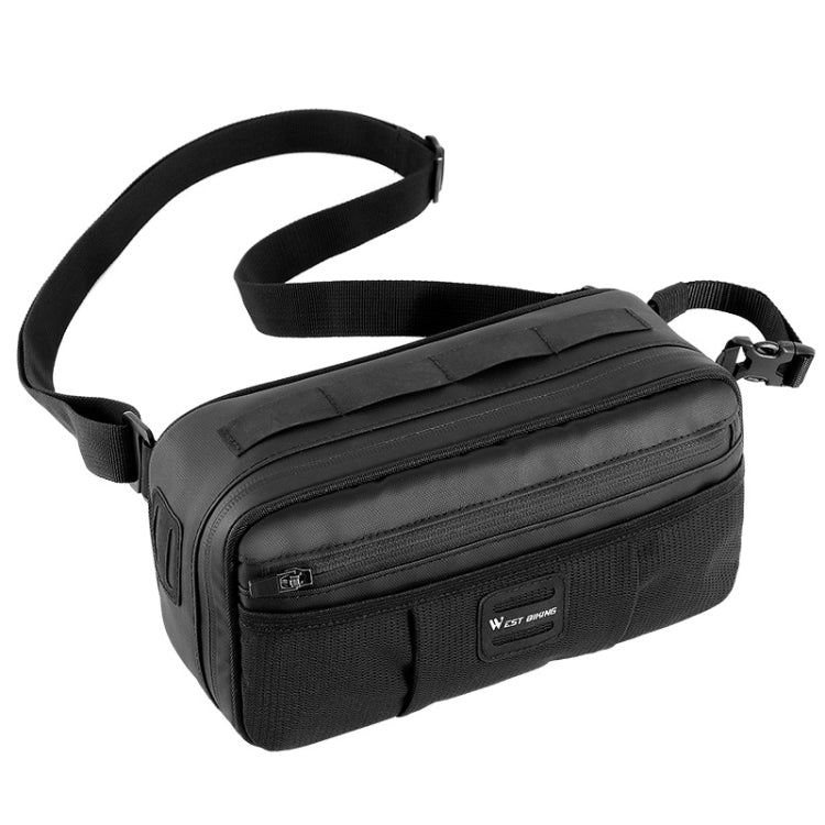 WEST BIKING 3L Bicycle Front Beam/Saddle Tail Bag Riding Diagonal Belt Bag, 3L