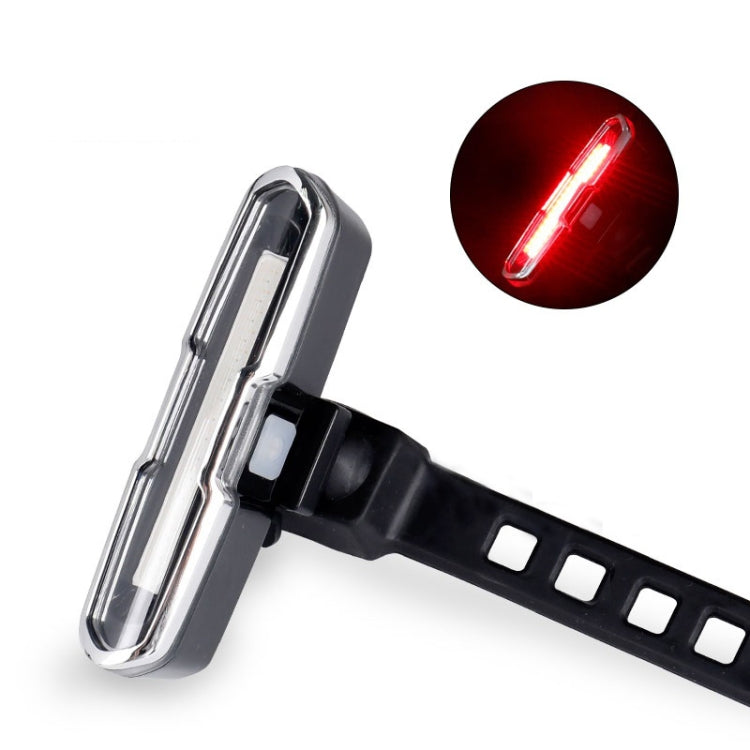 Bicycle Light USB Charging LED Warning Light Night Riding COB Tail Light, Specification:, 7505C Red White Blue Light, 7505A Single Red Light, 7505B Red White Light, 7505 Red Blue Light - WAYBIKER