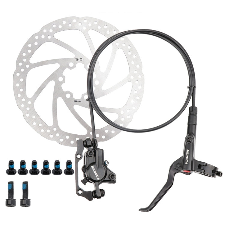 Meroca M800 Bicycle Brake Mountain Bike Universal Bilateral Brake Oil Pressure Disc Brake, Style:, 1 Pair Oil Brakes, 1 Pair Oil Brakes + 1 Pair Disc Brakes, Right Front 800mm, Left Back 1400mm, Right Front 800mm + Disc Brake���������������������������...
