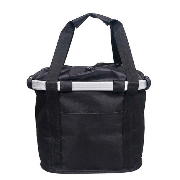 Bicycle Front Bag Basket Aluminum Alloy Foldable Basket, L