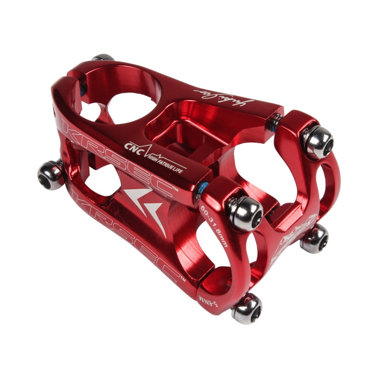 KRSEC CNC Ultra Light Short-Handed Mountain Bike Aluminum Alloy 50mm Riser, Full Black, Full Red, Black Red, Red Black, Purple, Titanium, Electroplating Color