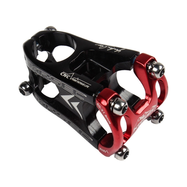 KRSEC CNC Ultra Light Short-Handed Mountain Bike Aluminum Alloy 50mm Riser, Full Black, Full Red, Black Red, Red Black, Purple, Titanium, Electroplating Color