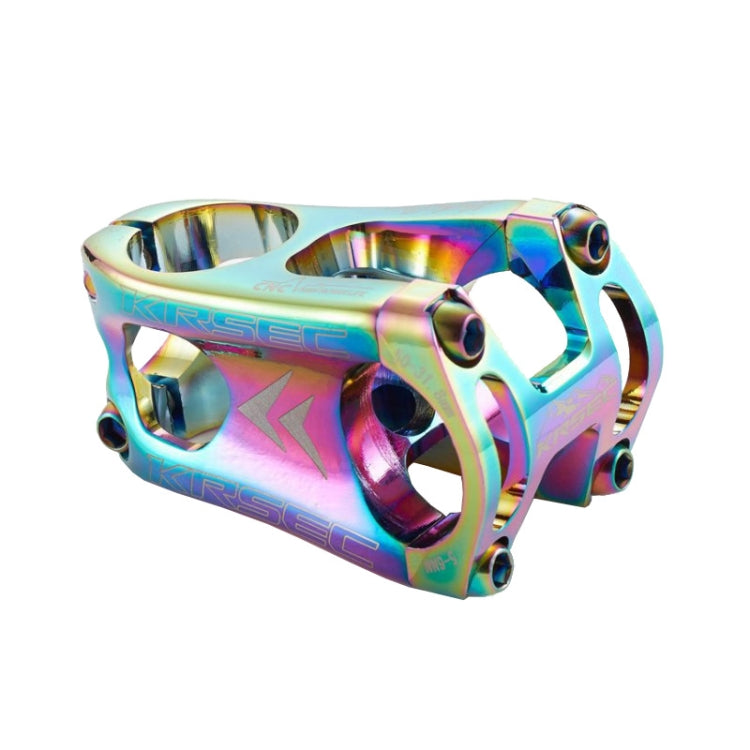 KRSEC CNC Ultra Light Short-Handed Mountain Bike Aluminum Alloy 50mm Riser, Full Black, Full Red, Black Red, Red Black, Purple, Titanium, Electroplating Color