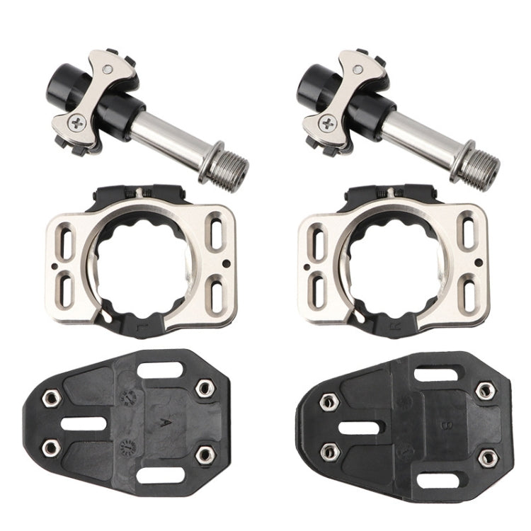 MEROCA Road Lock Shoes Card Three Pardin Bicycle Lollipops Self-Locking Pedal With Lock, Style:, Titanium Alloy Axis Black , Titanium Alloy Axis Red , Steel Axis Black , Steel Axis Red