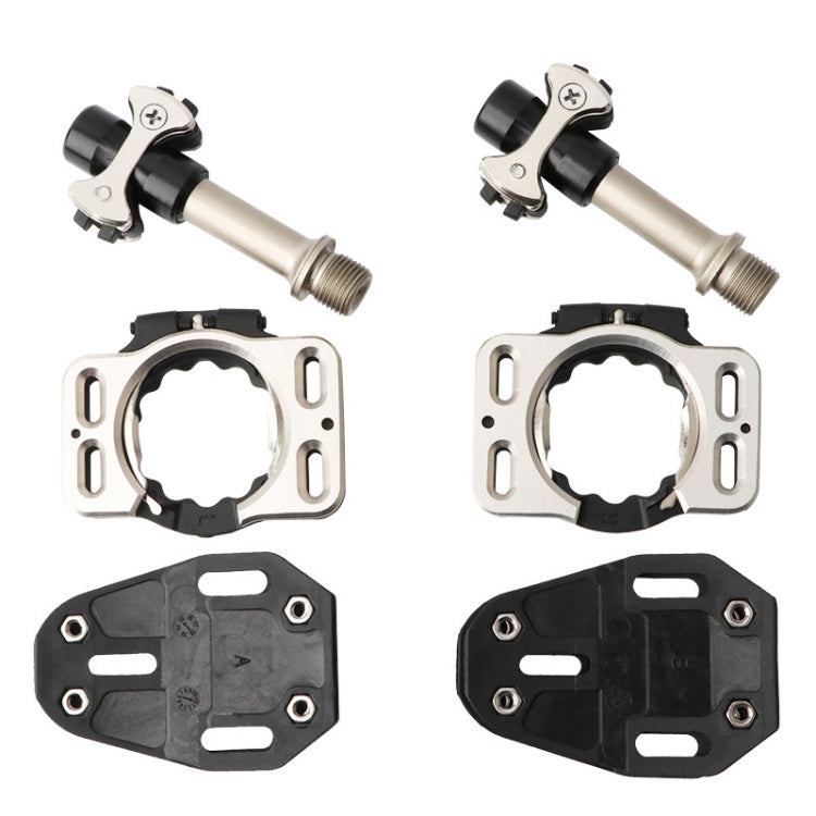 MEROCA Road Lock Shoes Card Three Pardin Bicycle Lollipops Self-Locking Pedal With Lock, Style:, Titanium Alloy Axis Black , Titanium Alloy Axis Red , Steel Axis Black , Steel Axis Red