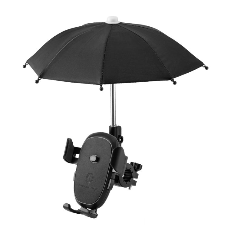 CYCLINGBOX BG-2935 Bicycle Mobile Phone Bracket With Umbrella Waterproof Navigation Electric Car Mobile Phone Frame, Style:, Handlebar Installation (Black), Handlebar Installation (Red), Handlebar Installation (Blue), Handlebar Installation (Yellow)   ... - WAYBIKER