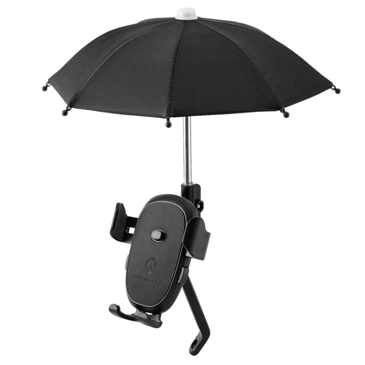 CYCLINGBOX BG-2935 Bicycle Mobile Phone Bracket With Umbrella Waterproof Navigation Electric Car Mobile Phone Frame, Style:, Handlebar Installation (Black), Handlebar Installation (Red), Handlebar Installation (Blue), Handlebar Installation (Yellow)   ... - WAYBIKER