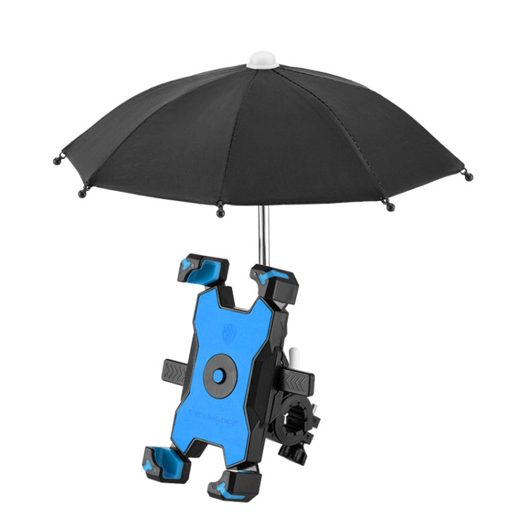 CYCLINGBOX Bicycle Mobile Phone Bracket With Parasol Rider Mobile Phone Frame, Style:, Handlebar Installation (Black), Handlebar Installation (Red), Handlebar Installation (Yellow), Handlebar Installation (Bue), Rearview Mirror Installation (Black)    ... - WAYBIKER