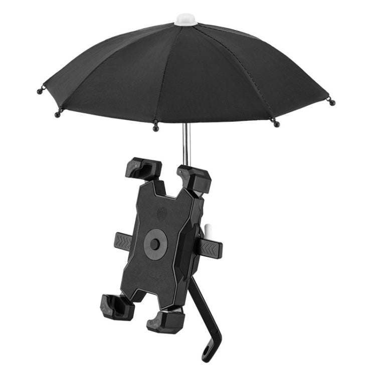 CYCLINGBOX Bicycle Mobile Phone Bracket With Parasol Rider Mobile Phone Frame, Style:, Handlebar Installation (Black), Handlebar Installation (Red), Handlebar Installation (Yellow), Handlebar Installation (Bue), Rearview Mirror Installation (Black)    ... - WAYBIKER