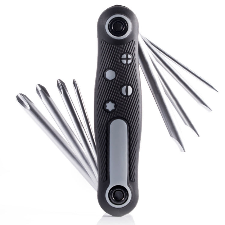 8 In 1 Bicycle Repair Portable Folding Allen Wrench, Phillips Slotted, Inner Hexagon, Torx
