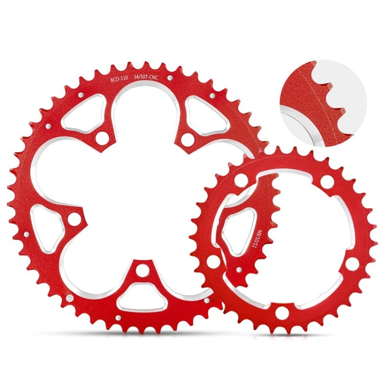 WEST BIKING 34T-50T Road Bike Racing Folding Chainwheel, WEST BIKING 34T-50T