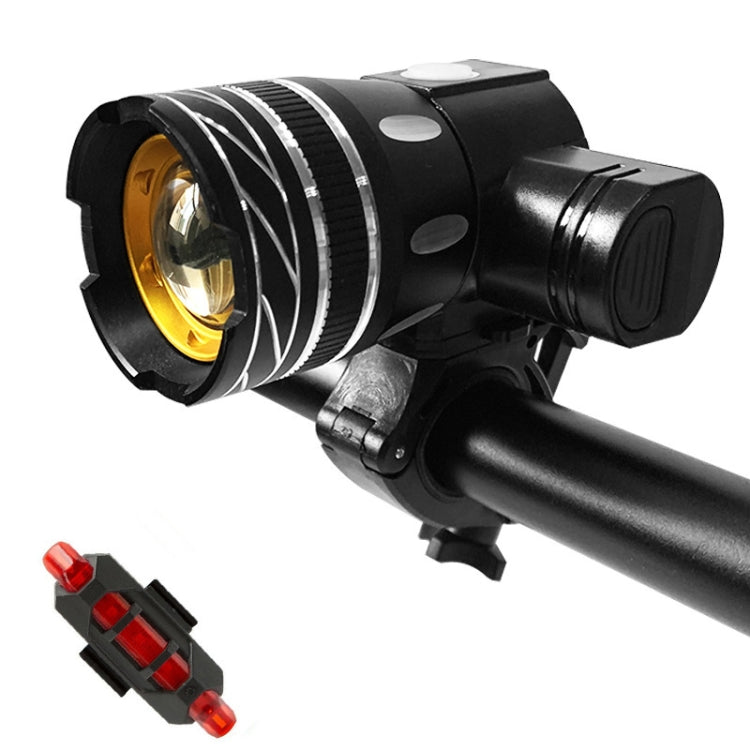 7602 LED USB Charging Telescopic Zoom Bicycle Front Light, Specification:, Headlight, Headlight + 928 Taillight, Headlight + 056 Taillight, Headlight + Gem Lamp, Headlight +11034 Taillight, Headlight + 918 Taillight, 2 Headlight + 056 Taillight - WAYBIKER