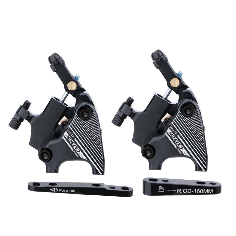 1 Pair IIIPRO Flat Mount Road Calipers Bilateral Brakes, Black, Red, Blue, Gold