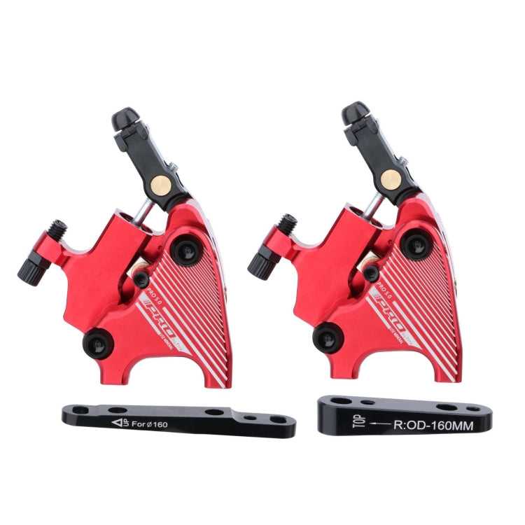 1 Pair IIIPRO Flat Mount Road Calipers Bilateral Brakes, Black, Red, Blue, Gold