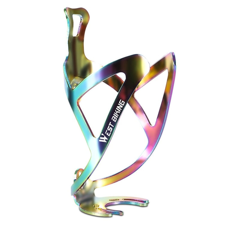WEST BIKING Bicycle Aluminum Beverage Bottle Holder, Black, Red Black Gradient, Gold Pink Gradient, Green Purple Gradient, Colorful
