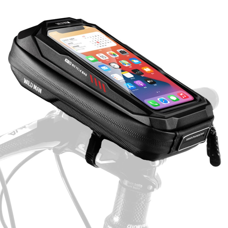 WILD MAN X3 0.5L EVA Hard Shell Bicycle Touch Screen Phone Bag, X3  0.5L (Red), X3  0.5L (Black) - WAYBIKER