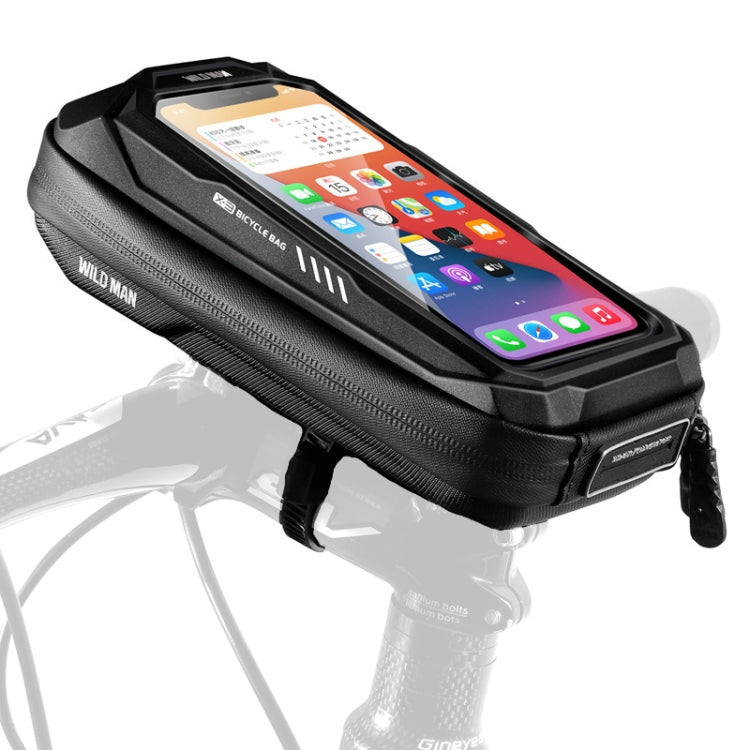 WILD MAN X3 0.5L EVA Hard Shell Bicycle Touch Screen Phone Bag, X3  0.5L (Red), X3  0.5L (Black) - WAYBIKER