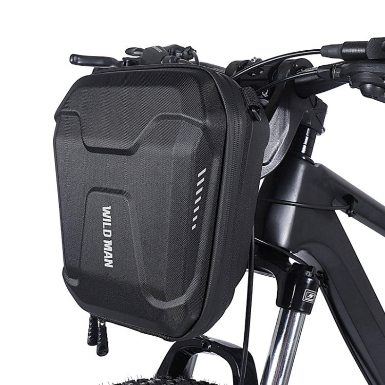 WILD MAN E8 3L Bicycle EVA Hard Shell Head Bag, E8 Black