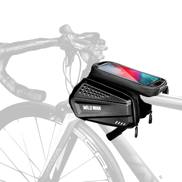 WILD MAN ES6 1.2L Multifunctional Bicycle Front Beam Bag, ES6 Black