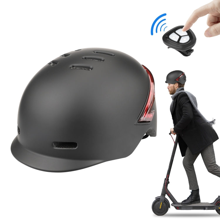 Cycling Helmet Ultralight Bicycle Helmet with Warning Light Remote Control, Cycling Helmet (Black), Cycling Helmet (White) - WAYBIKER