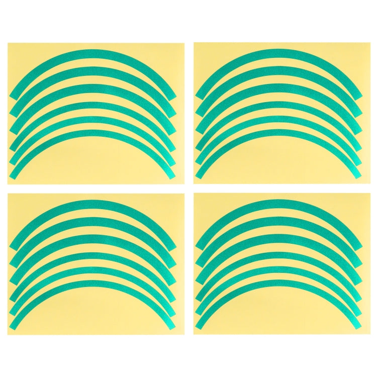 2 Sets Wheel Hub Protective Sticker For Scooter Bicycle Electric Vehicle, Silver Colorful, Red, Yellow, Blue, Green, White