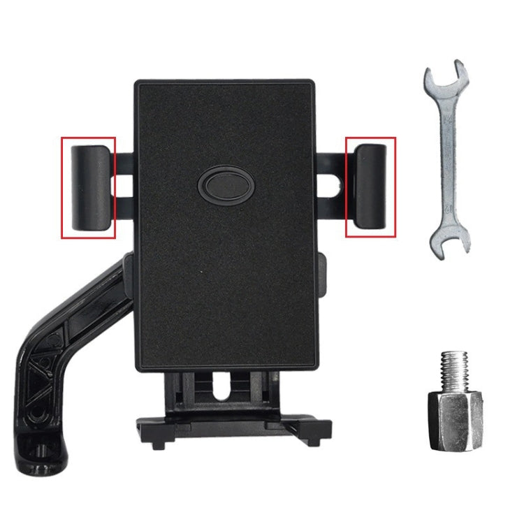 YY02 Bicycle Motorcycle Electric Vehicle Universal Mobile Phone Holder, Style:, Car Handle Model, Rearview Mirror Model, Rearview Mirror + Wrench + Screw - WAYBIKER