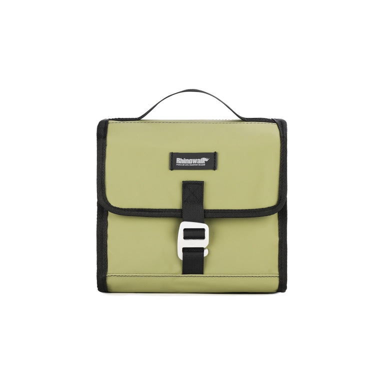 For Brompton Rhinowalk RK9107 Foldable Expansion Thermal Bicycle Bag with Rain Cover, Matt Black, Matt Green