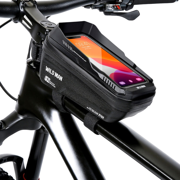 WILD MAN XT2 1L Bicycle EVA Hard Shell Waterproof Phone Touch Screen Beam Bag, XT2(Twill), XT2(Solar) - WAYBIKER