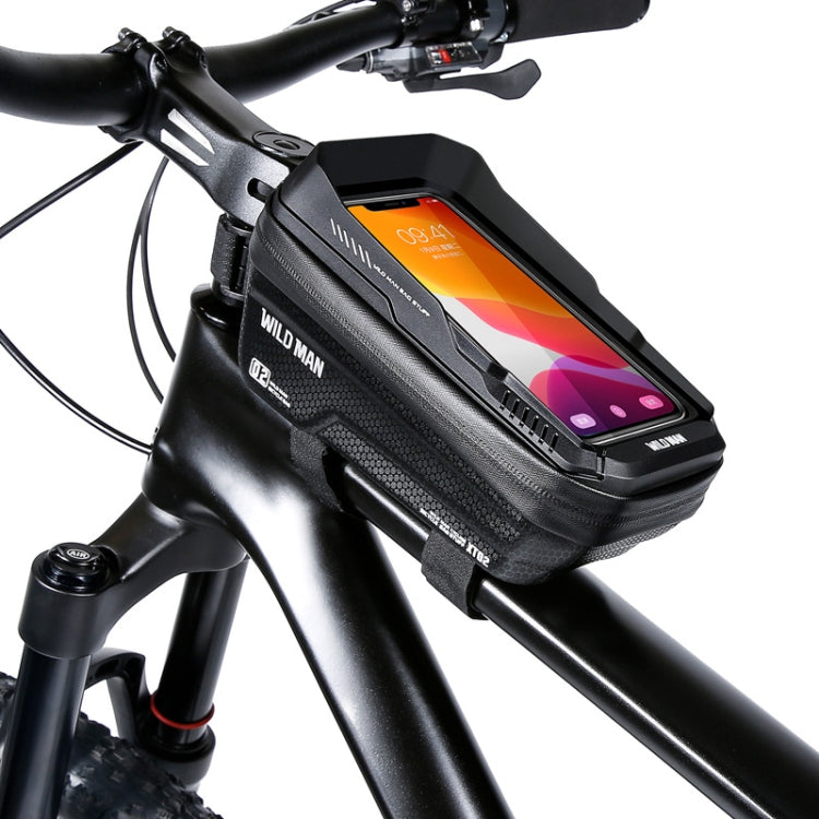 WILD MAN XT2 1L Bicycle EVA Hard Shell Waterproof Phone Touch Screen Beam Bag, XT2(Twill), XT2(Solar) - WAYBIKER
