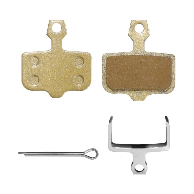 Mountain Bike Resin Semi-Metal Brake Pads, Black, Gold