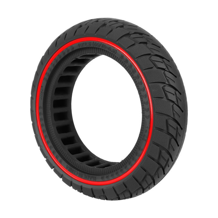 For Ninebot Max G30 10 X 2.5 Inch 60/70-6.5 Scooter Solid Rubber Tire, 10 X 2.5 Inch Red Line, 10 X 2.5 Inch Black