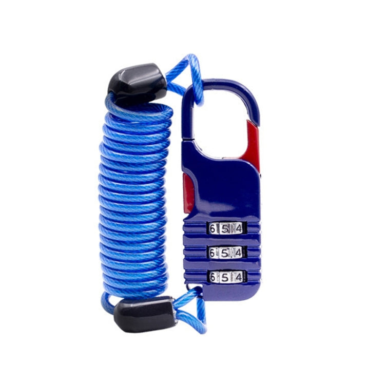 Helmet Anti Theft Password Lock Motorcycle Car Basket Soft Lock, Blue, White, Black, Pink - WAYBIKER