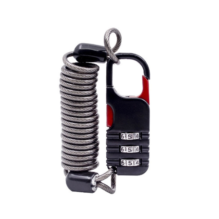 Helmet Anti Theft Password Lock Motorcycle Car Basket Soft Lock, Blue, White, Black, Pink - WAYBIKER
