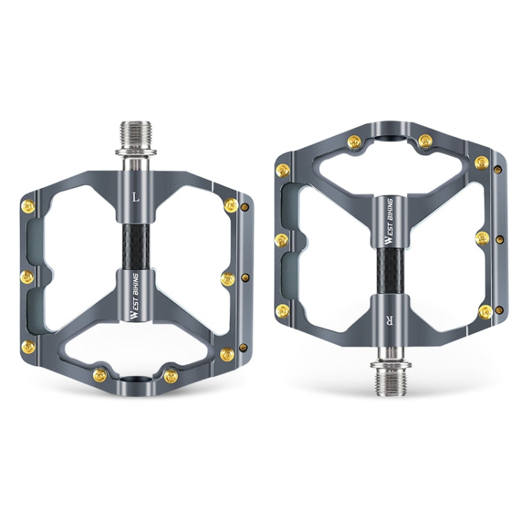 WEST BIKING 3 Bearings Ultralight Carbon Fiber Bushing Mountain Bike Pedal